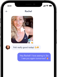 app screen with chat